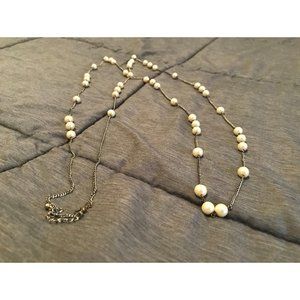 Long Faux Pearl Necklace